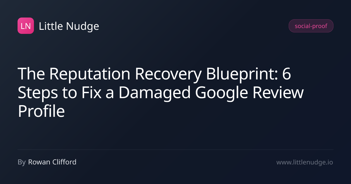 The Reputation Recovery Blueprint: 6 Steps to Fix a Damaged Google ...